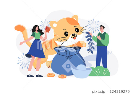 Valentines Day Illustration concept.  124319279