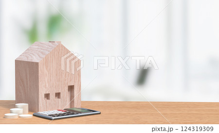 The House  and calculator for Real estate or property concept 3d Rendering. 124319309