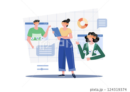 Online Video Meeting In The Metaverse 124319374