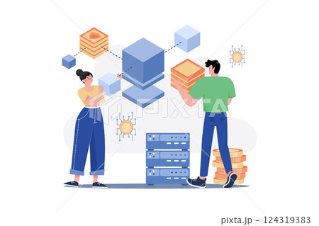 Connecting Blocks In Blockchain Technology 124319383