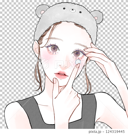 戴隱形眼鏡的女人 124319445