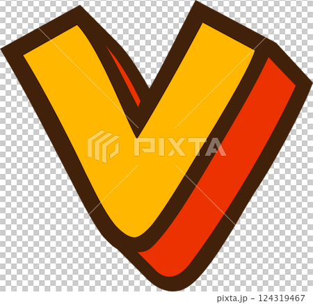 英文字母小寫字母 v 124319467