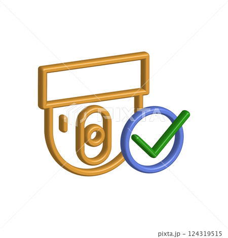 CCTV icon design template 124319515