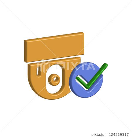 CCTV icon design template 124319517