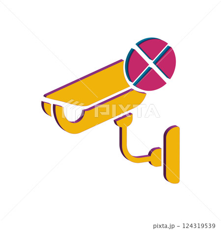 CCTV icon design template 124319539