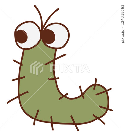 左を向くけむし 124319563