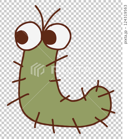 左を向くけむし 124319563