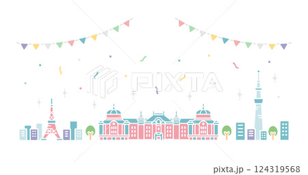 Tokyo cityscape design illustration 124319568