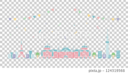 Tokyo cityscape design illustration 124319568