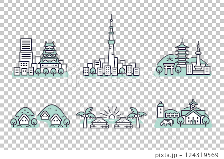 osaka, Okinawa, vector 124319569