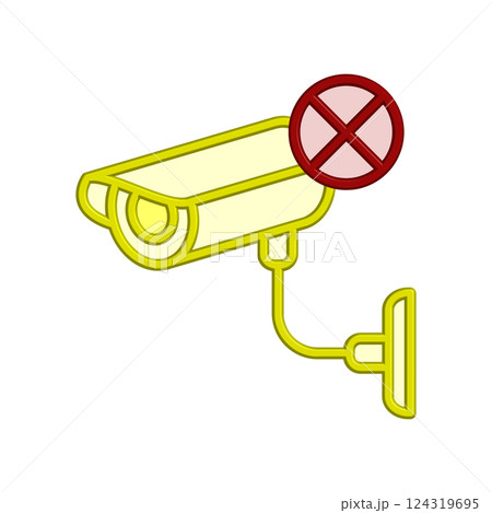 CCTV icon design template 124319695