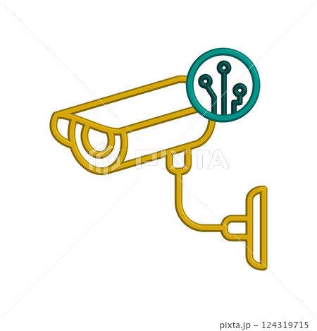 CCTV icon design template 124319715