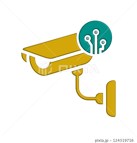 CCTV icon design template 124319716