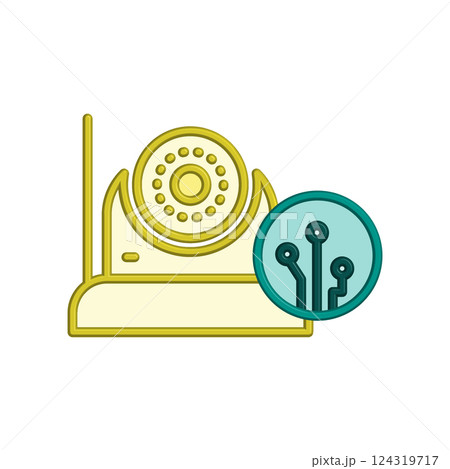 CCTV icon design template 124319717