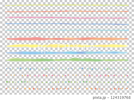 Pastel color simple line set 124319768