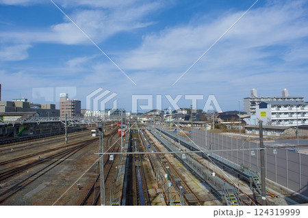 鳥取県　米子駅高架橋から見る風景 124319999