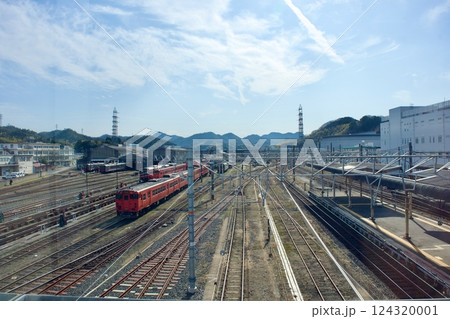 鳥取県 米子駅高架橋から見る風景 鳥取県 米子駅高架橋から見る風景 124320001