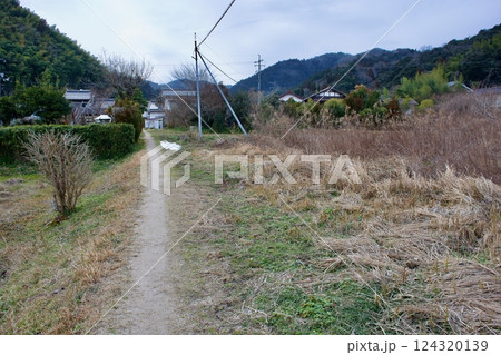 　冬枯れの農村風景 124320139