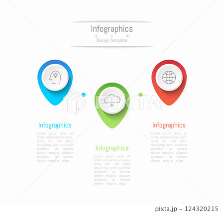 Infographic 3 options design elements for your business data. Vector Illustration. Infographic 3 options design elements for your business data. Vector Illustration. 124320215