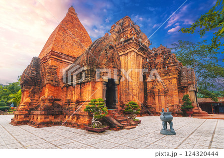 old Vietnamese religion Cham Po Nagar Towers in Nha Trang in Vietnam 124320444