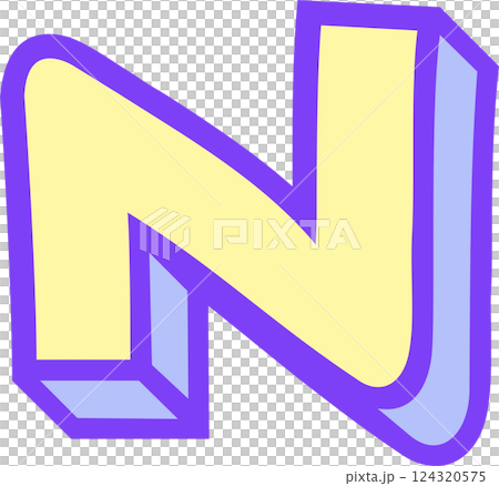 English alphabet capital letter N 124320575