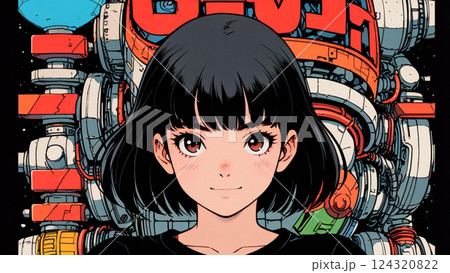 80年代・90年代レトロかわいい女の子 124320822