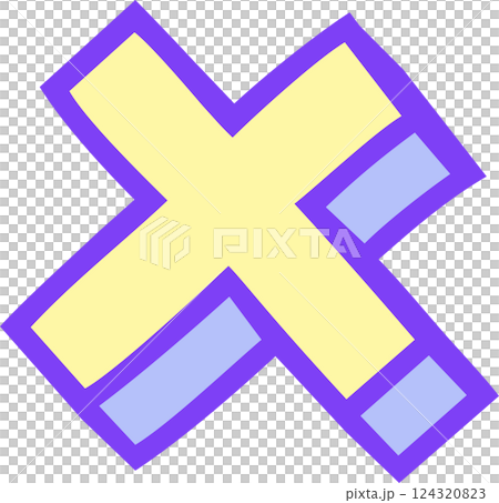英語アルファベット大文字X 124320823