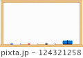木枠のホワイトボード　フレーム　背景 124321258