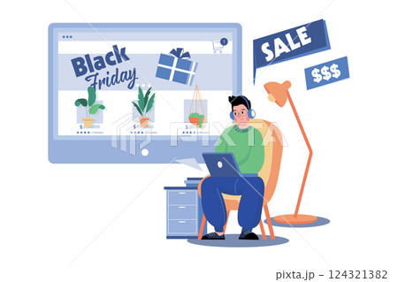 Man Buying Goods Via The Internet App Man Buying Goods Via The Internet App 124321382