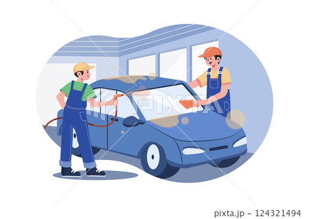 Illustration concept. A flat illustration isolated on white background 124321494