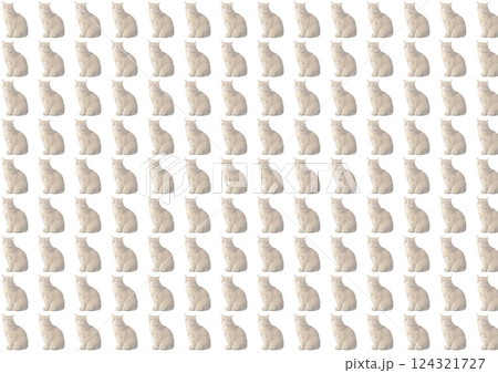 猫パターン背景画像、壁紙用 猫パターン背景画像、壁紙用 124321727
