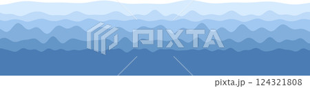 Abstract blue wave pattern with layered sea motif Abstract blue wave pattern with layered sea motif 124321808