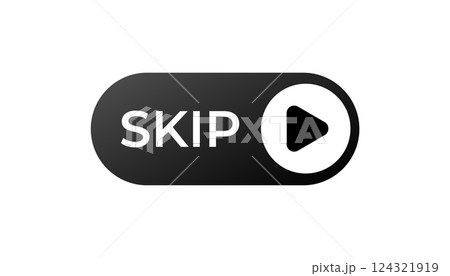 Skip button icon with play symbol for user interface and media controls Skip button icon with play symbol for user interface and media controls 124321919