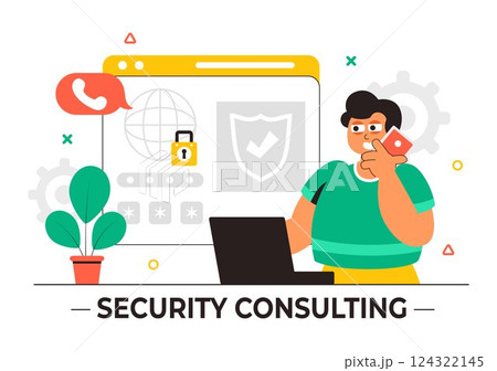 Security Consulting Illustration Featuring Information Technology and Ethical Hackers Conducting Testing, Development, and Cybersecurity Consulting Security Consulting Illustration Featuring Information Technology and Ethical Hackers Conducting Testing, Development, and Cybersecurity Consulting 124322145