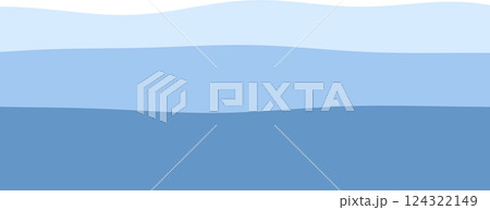 Abstract blue waves in gradient layers creating a serene ocean-inspired background 124322149