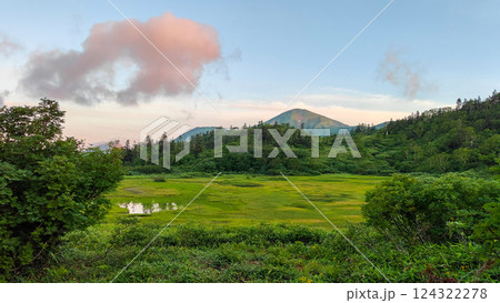 夏の火打山・妙高山登山（夜明けの高谷池と火打山） 124322278
