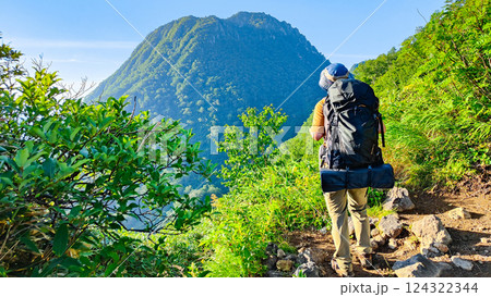 夏の火打山・妙高山登山(大倉乗越から妙高山を望む) 夏の火打山・妙高山登山(大倉乗越から妙高山を望む) 124322344