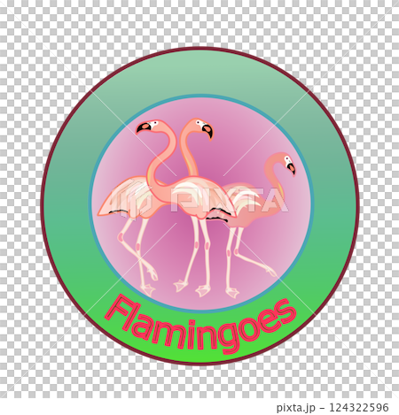 火烈鳥會徽插圖 火烈鳥會徽插圖 124322596