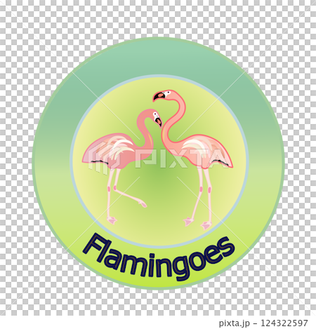 火烈鳥會徽插圖 火烈鳥會徽插圖 124322597