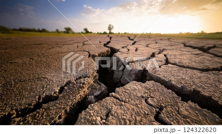 大地の陥没 ひび割れのイメージ 背景素材 テクスチャ AI生成素材 大地の陥没 ひび割れのイメージ 背景素材 テクスチャ AI生成素材 124322620