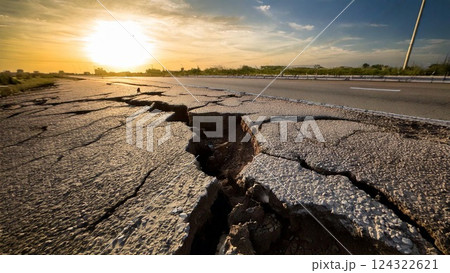 大地の陥没 ひび割れのイメージ 背景素材 テクスチャ AI生成素材 大地の陥没 ひび割れのイメージ 背景素材 テクスチャ AI生成素材 124322621