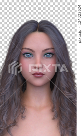 女性の顔アップ 女性の顔アップ 124322624