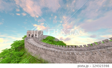 万里の長城 124323398