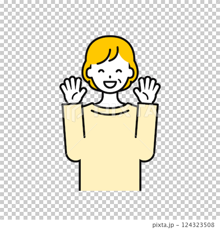 Upper body pose_simple senior woman 09 Upper body pose_simple senior woman 09 124323508