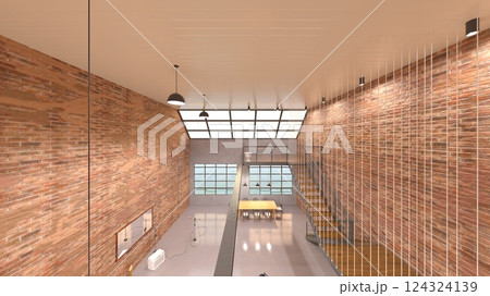 レンガの壁のミーティングルーム 124324139