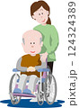 車椅子のお爺さんとフレイルサポーター 124324389