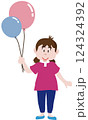 風船を持つ女の子 124324392