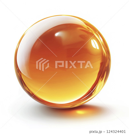 光り輝くゴールドの球体 AI画像 光り輝くゴールドの球体 AI画像 124324401