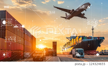 空・陸・海の物流がデジタルインターフェースでつながる先進的な貿易・貨物システム 124324655
