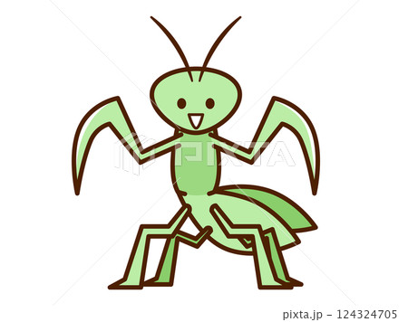 虫_カマキリ_主線ノーマル 虫_カマキリ_主線ノーマル 124324705